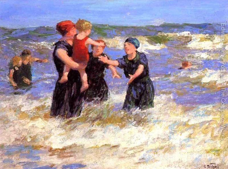Making Friends by Edward Henry Potthast paintings reproduction - Click Image to Close